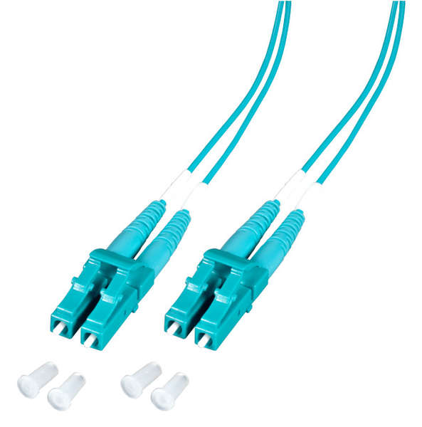 Naar omschrijving van OM3LCLC100E-D - Duplex Glasvezel Patchkabel LC-LC 50/125 OM3 10m Dikte 1,2mm