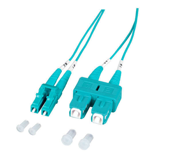 Naar omschrijving van OM3LCSC010E-D - Duplex Glasvezel Patchkabel LC-SC 50/125 OM3 1m Dikte 1,2mm