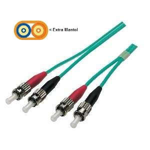 Naar omschrijving van OM3STST250X - Duplex Glasvezel Patchkabel om3 ST-ST 50/125,  25M extra mantel