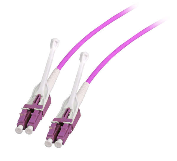 Naar omschrijving van OM4LCLC010E-U - OM4 Duplex Glasvezel Patchkabel LC-LC uniboot, 50/125, 1m, Dikte 2,8mm