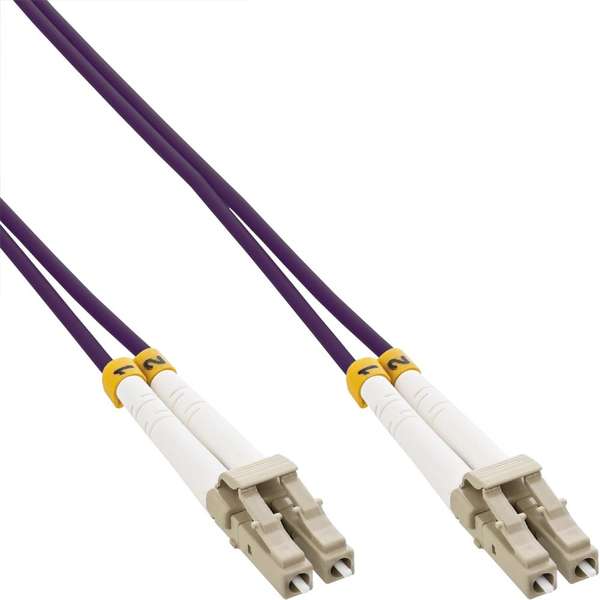 Naar omschrijving van OM4LCLC100 - Duplex Glasvezel Patchkabel om4 (100Gbit) LC-LC 50/125,  10m