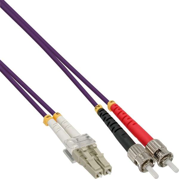 Naar omschrijving van OM4LCST050 - Duplex Glasvezel Patchkabel om4 (100Gbit) LC-ST 50/125,  5m