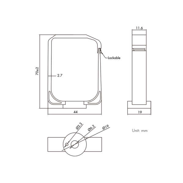 Naar omschrijving van OR0004 - Cable management rings for 19
