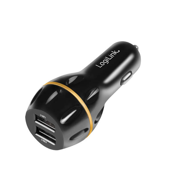 Naar omschrijving van PA0201 - USB car charger, 2x USB ports with QC technology, 19.5W