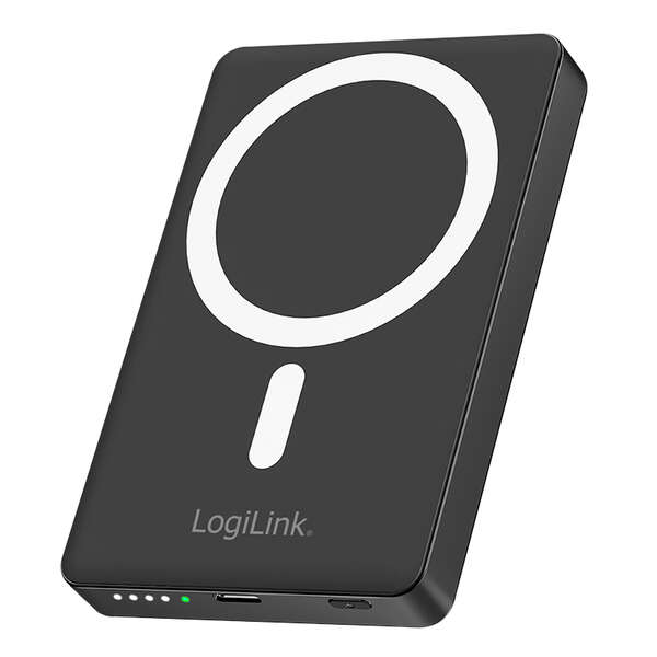 Naar omschrijving van PA0391 - Magnetic Power Bank, 10.000 mAh, USB-C, PD 20 W, w/stand, black