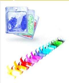 Naar omschrijving van FU-PC - 50 stuks patchclip paars (zie FU/PC in tabel)