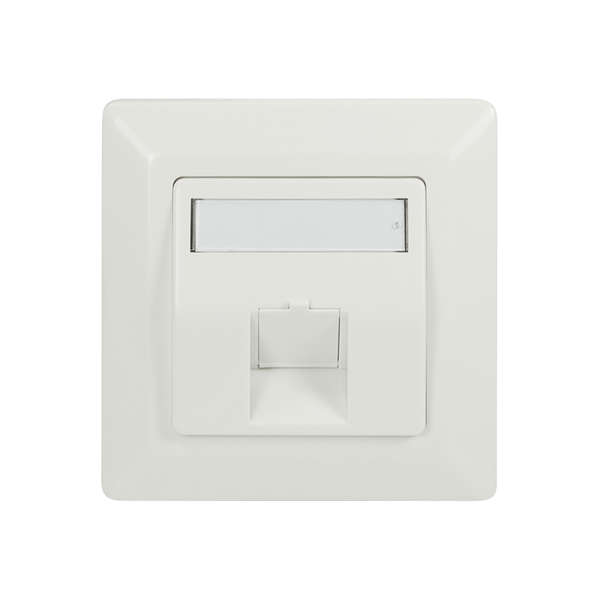 Naar omschrijving van PAWA-L-1 - Keystone faceplate for 1 keystone jack, pure white