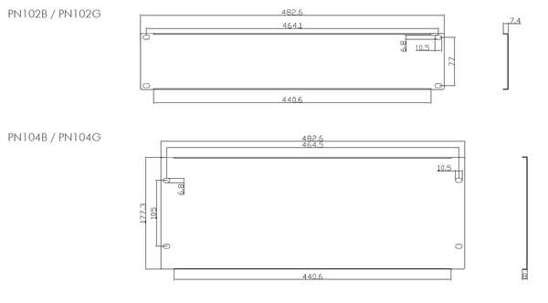 Naar omschrijving van PN102G - LogiLink 19Inch Solid Blank Panel 2U, grey