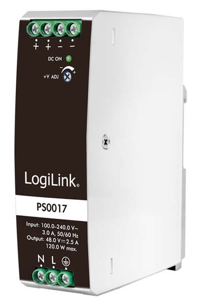 Naar omschrijving van PS0017 - DIN Rail Power Supply 120 W / 48 V