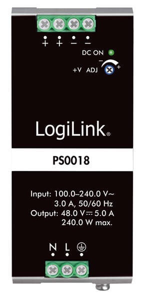 Naar omschrijving van PS0018 - DIN Rail Power Supply 240 W / 48 V