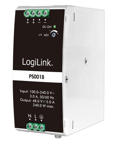 Naar omschrijving van PS0018 - DIN Rail Power Supply 240 W / 48 V