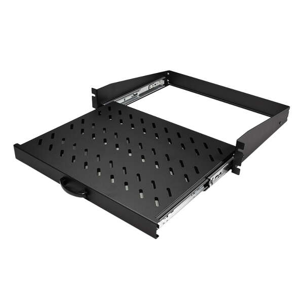 Naar omschrijving van SF2C50B - Extendable shelf for mounting on the front of a 19-inch profile rail, black