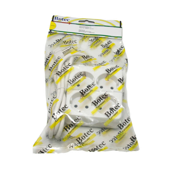 Naar omschrijving van TCD0380 - Tafelcontactdoos met randaarde 4-voudig vierkant met 1.4m. snoer