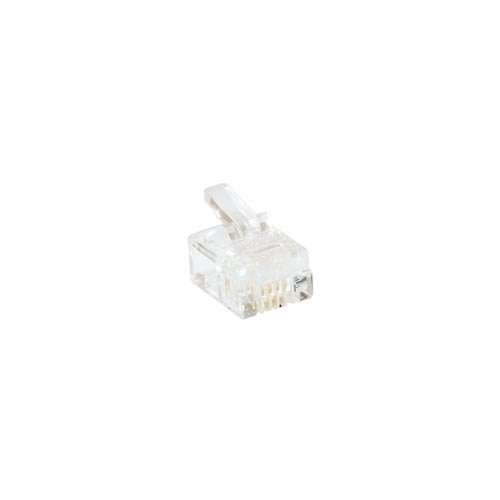 Naar omschrijving van TD104M-25 - RJ11 (6P/4C) modulaire connector voor ronde kabel met massieve aders, 25 stk