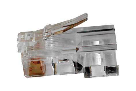 Naar omschrijving van TD108M- - RJ45 connector UTP met 50mu goldplating v. Cat.5E massieve kabel