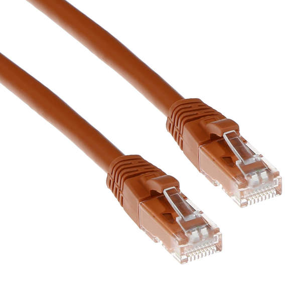 Naar omschrijving van U6BRL150 - CAT6 UTP patchkabel bruin snagless met lipbeschermer 15m