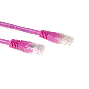 Naar omschrijving van ENU6RZ0025 - Cat.6 UTP patchkabel roze 0,25m