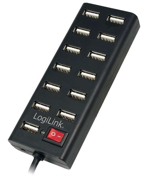 Naar omschrijving van UA0126 - LogiLink USB 2.0 Hub, 13-Port with On/Off Switch