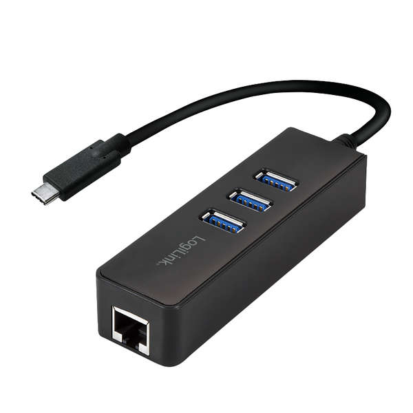 Naar omschrijving van UA0283 - USB 3.2 Gen 1x1 USB-C adapter to 1x RJ45 and 3x USB 3.0