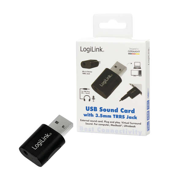 Naar omschrijving van UA0299 - USB adapter with 3.5 mm TRRS jack