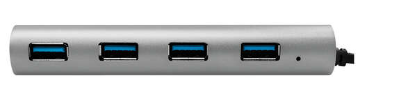 Naar omschrijving van UA0309 - USB 3.2 Gen1x1 USB-C 4-port hub, with aluminum casing