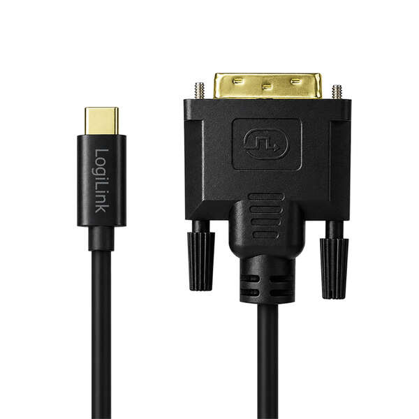 Naar omschrijving van UA0474 - USB 3.2 Gen1 Type-C cable, C/M to DVI-D/M, 1080p/60 Hz black, 3 m