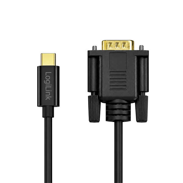 Naar omschrijving van UA0476 - USB 3.2 Gen1 Type-C cable, C/M to VGA/M, 1080p/60 Hz, black , 3 m