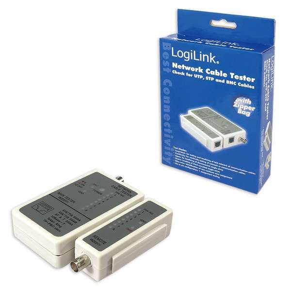 Naar omschrijving van WZ0011 - LogiLink Cable Tester RJ45 & BNC