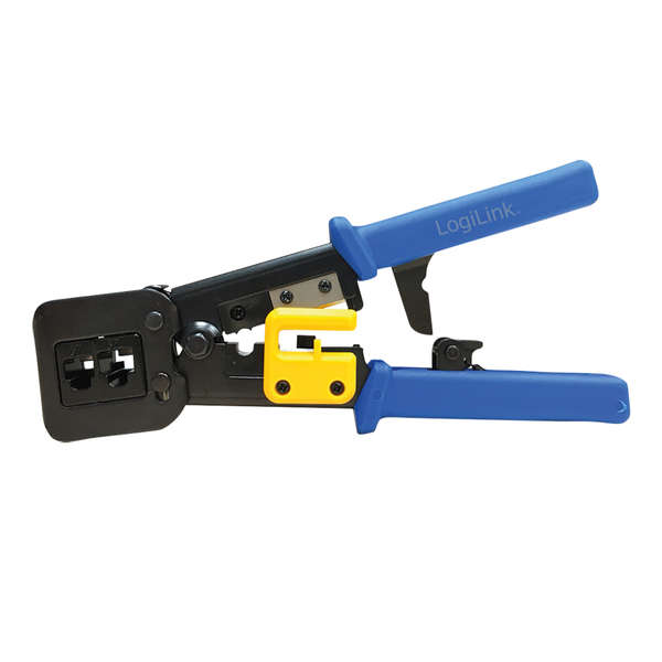 Naar omschrijving van WZ0037 - Crimping tool for RJ11/12/45 connectors with open end, with cutter