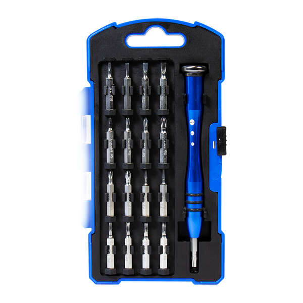 Naar omschrijving van WZ0056 - Screwdriver set with attachable bits 18 pieces