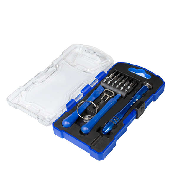 Naar omschrijving van WZ0057 - Screwdriver set with attachable bits and accessory 17 pieces