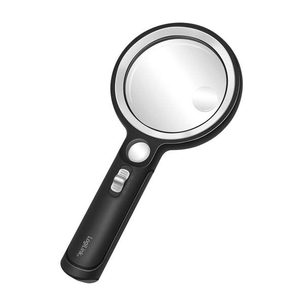 Naar omschrijving van WZ0075 - Magnifying glass with light, 5x, 13x and 20x magnification, black
